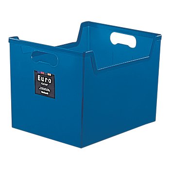 Boîte de classement Nakabayashi HUBO-960EB Bleu Euro pour un bureau scandinave épuré