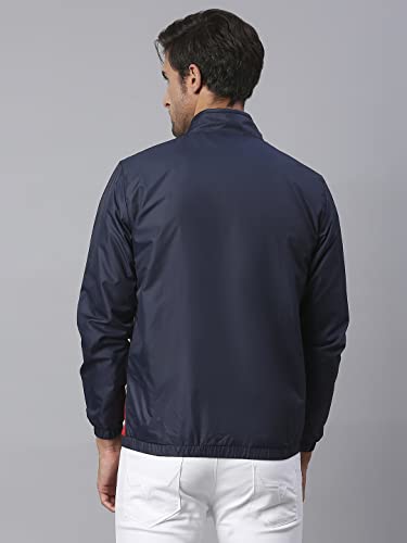 Image of Dennis Lingo Polyester Regular Fit Full Sleeves Men's Color Block Shell Jacket with 2 Pockets - Lightweight Casual Winterwear for Men