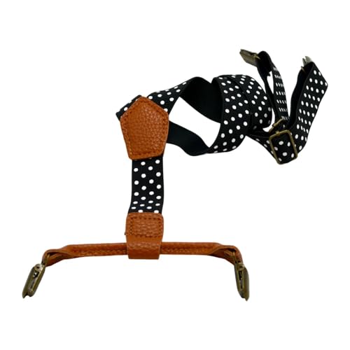 jojomis Kids Suspender Elastic Straps Adjustable Y Back Brace for Jeans Trousers Cosplay- Black