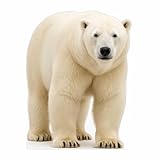 Polar Bear 3FT Life Size Cardboard Cutout – A Fun Animal Standup for Photo Booths, Birthday Parties, and Events