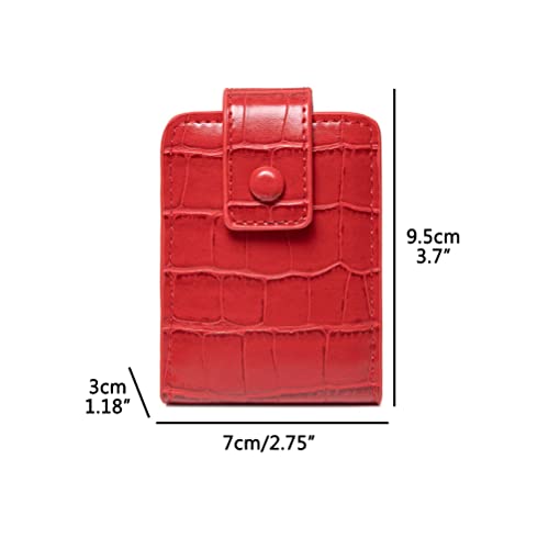 Oyria Portable Lipstick Case with Mirror for Purse PU Leather Lipstick Organizer Fits 3 Lipsticks Makeup Pouch Pouch Storage Organizer Coin Purse for Travel - Image 2