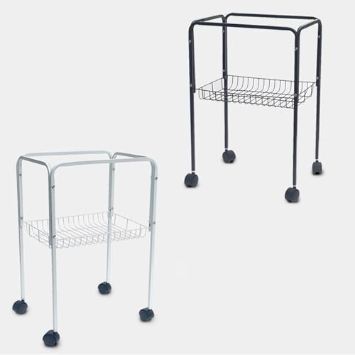 Soporte para jaula de pájaros y estante de almacenamiento multiusos negro 5