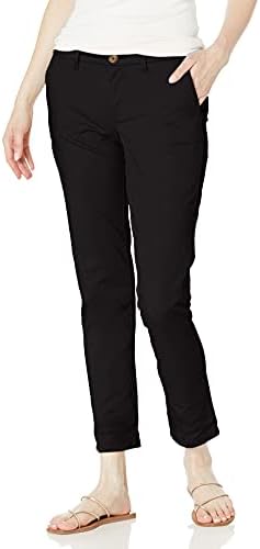 Tommy Hilfiger Hampton Chino Lightweight Pants for Women with Relaxed Fit, Black, 8