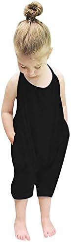 RAISEVERN Toddler Girls Romper Jumpsuit Baby kids Strap Playsuit Summer Outfits Clothes with Headband size 1-5 Years