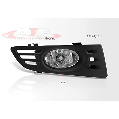 Ajp Distributors Jdm Front Driving Bumper Fog Lights Lamps Assembly Lh Rh + Bezels Bulbs Switch Wiring Harness Kit Upgrade Compatible/Replacement For Honda Accord 2 Door Coupe 2003 2004 2005 03 04 05 #TOP7