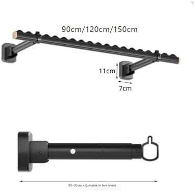 Foldable Wall Mounted Drying Rod - 90Cm Laundry & Balcony Hooks, Space-Saving Clothes Hanging Solution for Indoor/Outdoor Use, Easy Side Installation,120cm