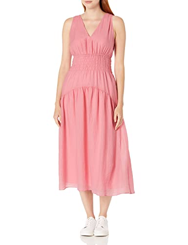 Image of Vince Women's Sleevels V-Neck Smocked Dress