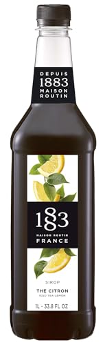 Image of 1883 Iced Tea Lemon Syrup for Drinks, Made in France, 1 Liter Plastic Bottle