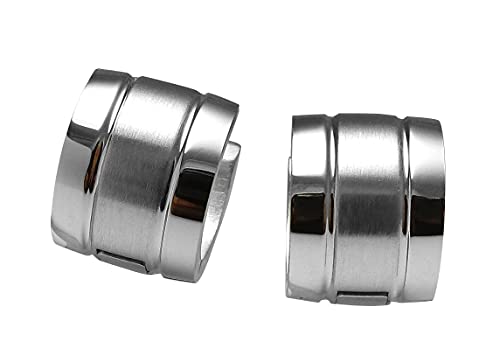 Mianova Unisex Creolen Edelstahl - Klapp-Creolen Mit Tribal Design In Schwarz