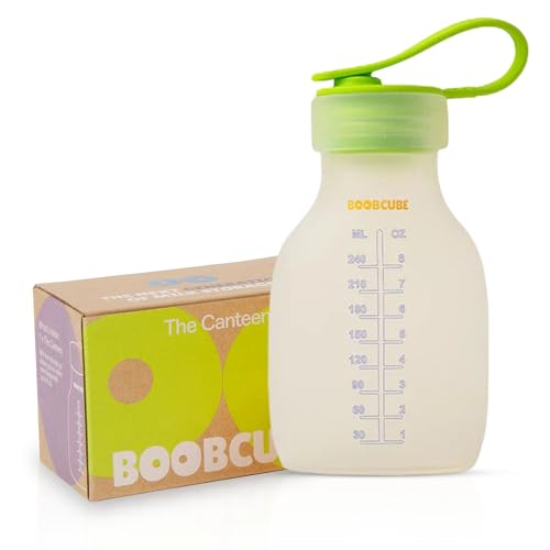 Image of Boobcube Silicone Breastmilk Canteen – 8oz Reusable Pump-Compatible Milk Collector, Leak-Proof & BPA-Free – Sustainable Breastmilk Storage Jar for Spectra, Motif, Ameda Pumps