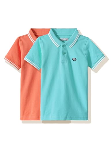 Image of Amazon Brand - Symbol Boys Cotton Rich Solid Polo Tshirt | Collar Tshirts | Half Sleeves | Plain-Regular Fit