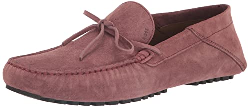 Image of BOSS Women's Suede Slip-on Moccasins with Top Bow Detail