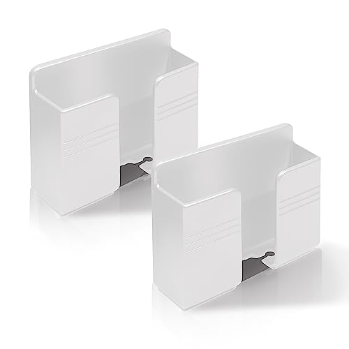 LhyBtm Wandhalterung Handy Ladegerät Halterung, 2 Stück, Weiß, 9,9 cm x 2,3 cm x 8,7 cm, Kunststoff, Wandmontage, für Mobiltelefone, Wohnzimmer, Schlafzimmer