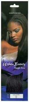 Urban Beauty 100% Human Hair Yaki Weaving 10" Color: 1B/30