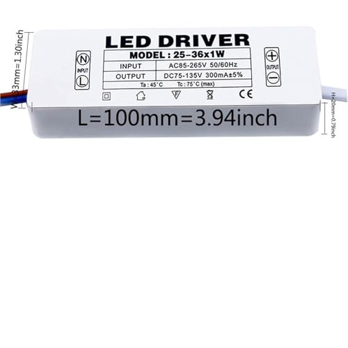 Transformateur LED 300mA pour réparer un plafonnier en panne 25-36W