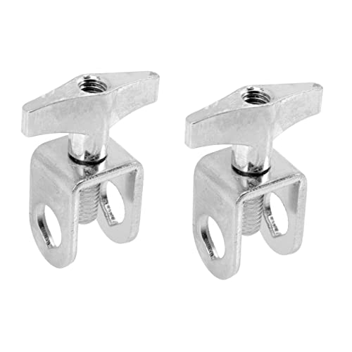 Abaodam 2 piezas soporte de Cowbell para percusión, abrazadera de montaje para batería