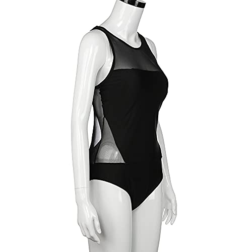 Bikini avec gaze transparente CLSDRZC ensemble de bain noir à dos nu - 6