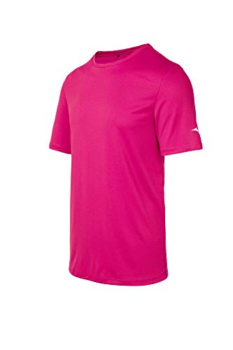 Mizuno girls Tee Training Apparel, Shocking Pink, Medium
