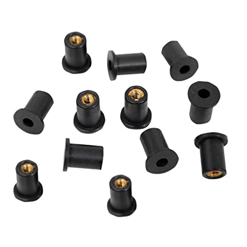 Fixations en caoutchouc métriques M5 pour kayaks | Lot de 12 inserts