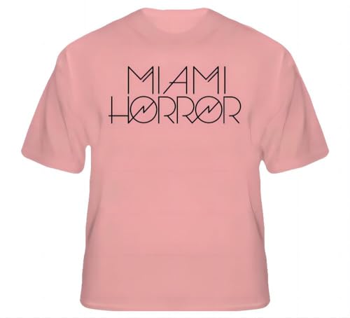 Photo de ddAWESDXZ Miami Horror Electronic Music Band Disco T Shirt Pink S