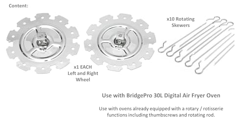 BridgePro brochetas giratorias de acero inoxidable con diseño robusto de alta durabilidad 4