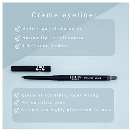 Idun Minerals Creamy Eyeliner - Precision Pen For Flawless Eye Looks - Skin Nourishing Mineral Formula - Fine Tipped Point And Angled Smudging Tool For Sharp Or Smoky Designs - 101 Lava - 0.012 Oz #TOP2