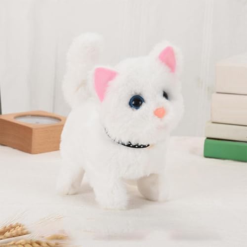 Image of Hopping Walking Cat Toy with Sounds, Walking Cat Wiggling Tail, Twitching Mouth and Nose, Educational Interactive Cat Toy for Baby Kids