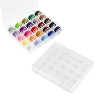 25 Fächer Aufbewahrungsbehälter aus Kunststoff, Kunststoff Spulenbox Leer,Box für Spulen Nähmaschine,Nähspulen Aufbewahrung für Nähmaschine Aufbewahrung von Spulen Rollen und Kleine Gegenstände