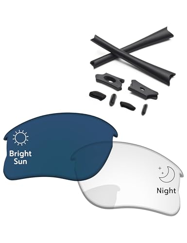 Image of Replacement Lenses & Rubber Kits for Oakley Flak Jacket XLJ OO9009 63mm - Precision Fit, UV Block, Impact Resistant