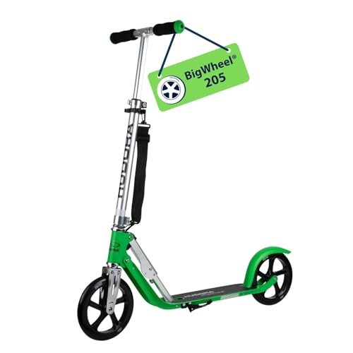 HUDORA BigWheel Scooter 205 - Stabiler Aluminium-Roller - Höhenverstellbarer & zusammenklappbarer...