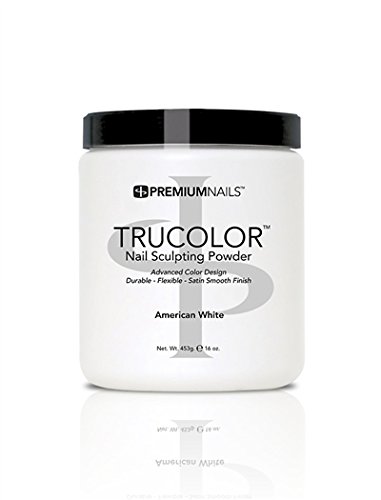 Premium Nail Acrylic Nails Trucolorpowder - 16oz/453g - American White