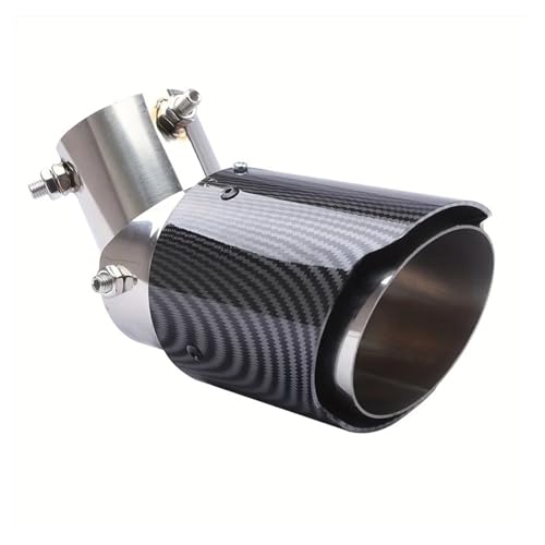 Tuyau d'échappement coudé réglable 63-89mm en carbone véritable et ABS résistant