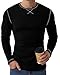 Sailwind Mens Thermal Underwear Long Sleeve Shirts Wool Base Layer Crewneck Top Black