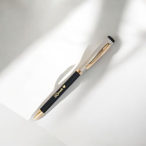 Image of Personalized Pen with Name Engraved I Metal Classy Customized Roller Ball Pens I Comfortable to Hold & Write I Gift for Men & Women Birthday Corporate Gifting (Diamond Pen)