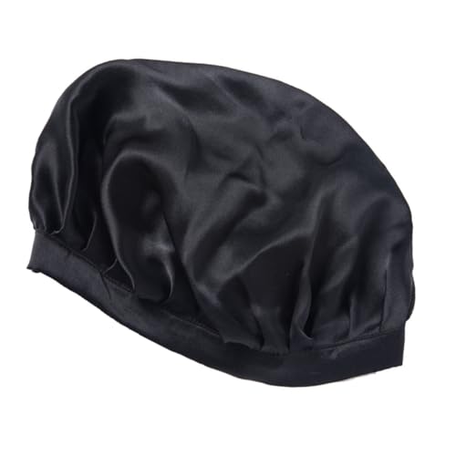 Bonnet de nuit femme cheveux longs soie de mûrier sommeil et maquillage