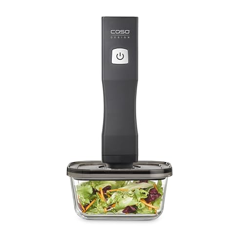 CASO VacuBoxx Eco-Set - 3 Vakuumbehälter aus Borosilikatglas, BPA-Frei, inkl. Vakuumierschlauch & Adapter für alle CASO Vakuumierer/Handpumpe, hitzebeständig, spülmaschinenfest, gefriergeeignet – Bild 5