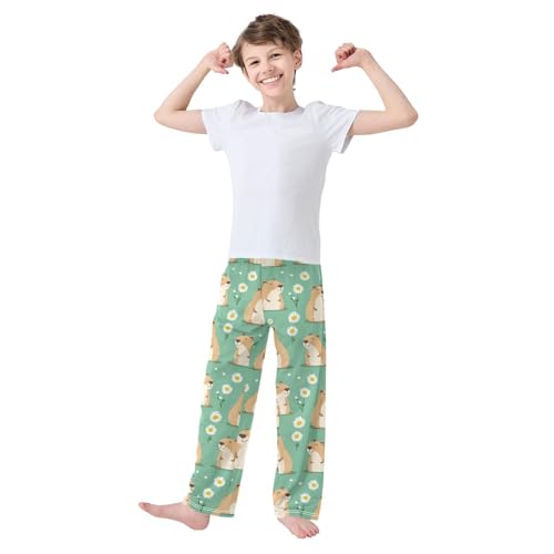 Pajama Bottoms, Pajamas Long Pant Capybara Cartoon Lounge Wear Casual Sleep Pants Soft Pjs Sleepwear2
