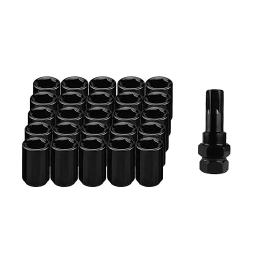 Tuercas de rueda de acero M12x1.5 negras para sustituir piezas oxidadas