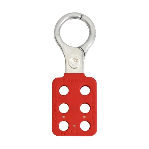 Image of 10Pack Lock Out Tag Out Hasp,Tamper-Proof Aluminu Padlock Hasp with Extended Jaw,Red 1 inch Jaw Diameter Stainless Steel Lockout Hasp,Nylon Handle,Tamper-Proof and Impact-Resistant