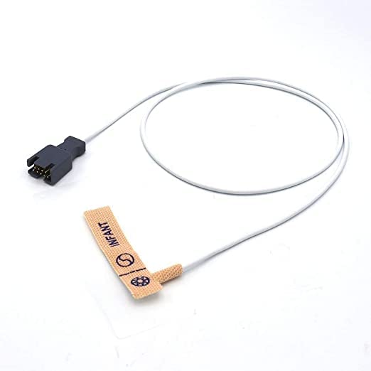 Compatible con sensor Masimo Spo2 2328 LNCS INF Infantil 1 m, conector de 9 pines, paquete de 12