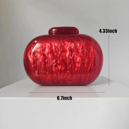 Image of Acrylic Bubble Bag Luxury Marble Clutch Evening Purses for Women Glitter Handbag for Wedding Party Prom