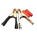 2pcs 50A Red + Black 80mm Crocodile Car Caravan Van Battery Test Lead Clips Alligator Clips Connector Power(2pcs Black)