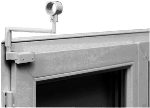 2 Supports de Tringle à Rideaux sans Perçage pour Fenêtre à Double Battant, Ø 20 mm, Fixation Facile, Métal Finition Blanc & Or, Idéal pour PVC et...