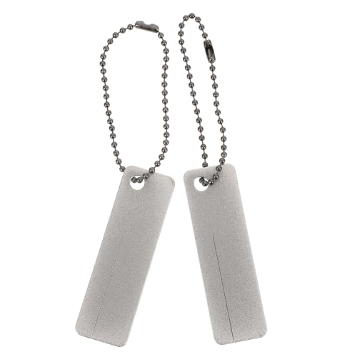 OSALADI Piedra Diamante De Afilar Portátil Mini Para Cuchillos Camping Y Herramientas Al Aire Libre Con 2 Piezas Compactas De 2.55X0.78X0.03In