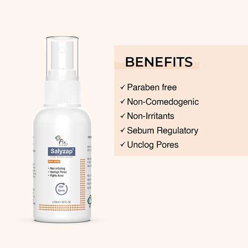 Fixderma 2% Salicylic Acid Salyzap Body Acne Spray For Acne on Back, Shoulders, Neck & Chest to improve Breakouts & Uneven skin texture for Women &... - Image 7