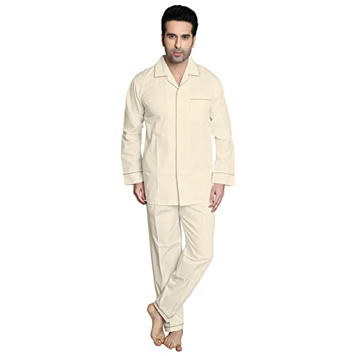 Image of Men's Cotton Solid Night Suit