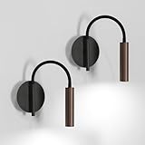 Osairous Lampara de Pared, 2 Piezas Lampara de Lectura de Rotación Flexible de...