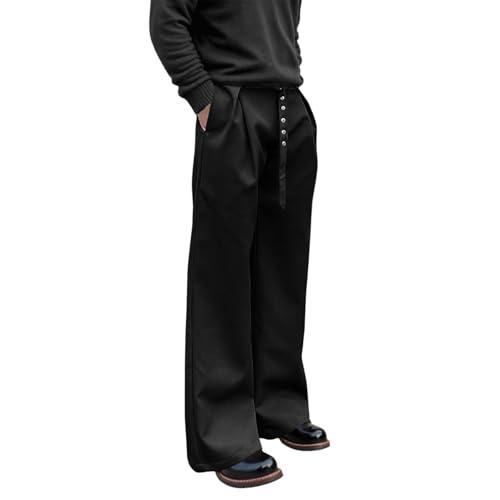 Pantalon costume homme ample fluide léger de printemps couleur unie