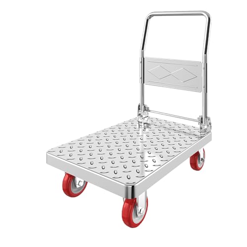 Carretilla plegable de mano con ruedas y base extensible miniatura 1