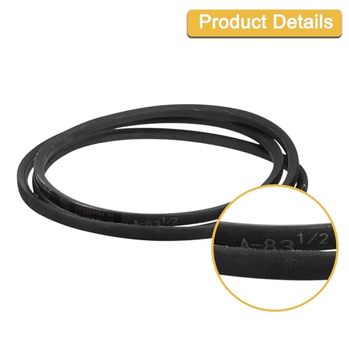 Image of uxcell 3 Pack A83 1 /2 Classic Wrapped V-Belt, 85 inch Outside Circumference Wrapped Industrial Rubber V-Belt A Profile V-Belt for Industrial Machinery Equipment, Black